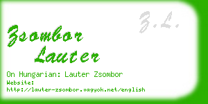 zsombor lauter business card